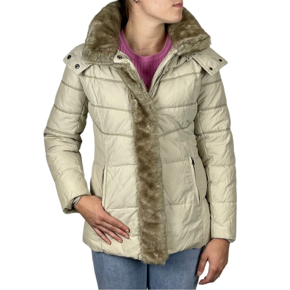 HILARY RADLEY FAUX FUR QUILTED PUFFER WINTER SNOW JACKET